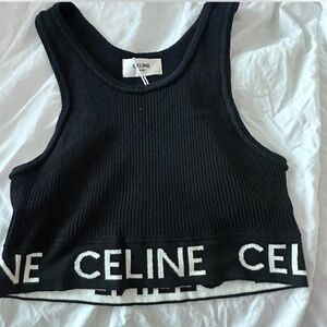 Black Celine crop top.
